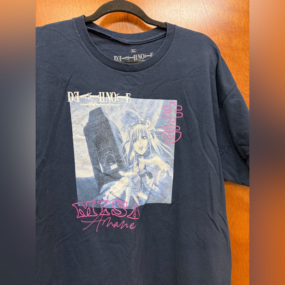 Death Note Misa Amane Graphic T-Shirt Manga Series Anime Navy Cotton Size XL - Picture 3 of 9
